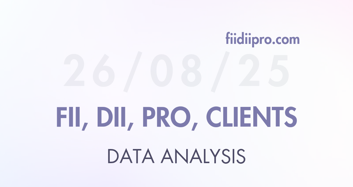 FII DII data 26 August 2025: FIIs Quietly Hedge as Clients Go All-In on Futures 1 46301