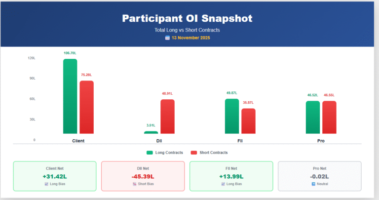 FII DII data 13 November 2025