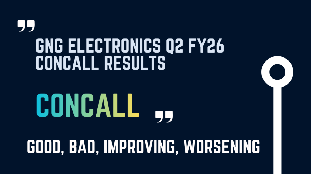GNG Electronics Q2 FY26 Concall